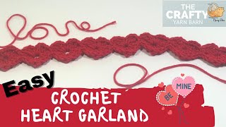 How to Crochet Heart Garland Tutorial for Beginners