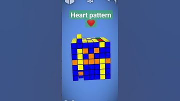 Heart pattern ❤️ with rubix cube 7×7 #shorts  #youtubeshortsshorts # #rubixcube