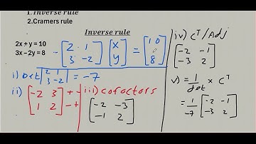 How to solve simultaneous equations using cramer