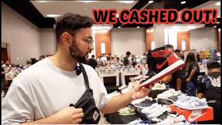 CASHING OUT SNEAKERS AT A LOCAL SNEAKER EVENT! + HE TRIED CHANGING THE PRICE ON ME!