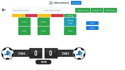 OBS Scoreboard Overlay for Soccer, Rugby & GAA (Football & Hurling) - OBScoreboard