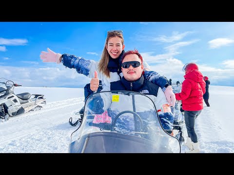 ขับสโนว์โมบิล ครั้งแรก!! ที่ #ญี่ปุ่น  Snowmobile Land Sapporo #ฮอกไกโด #ซับโปโร 2023
