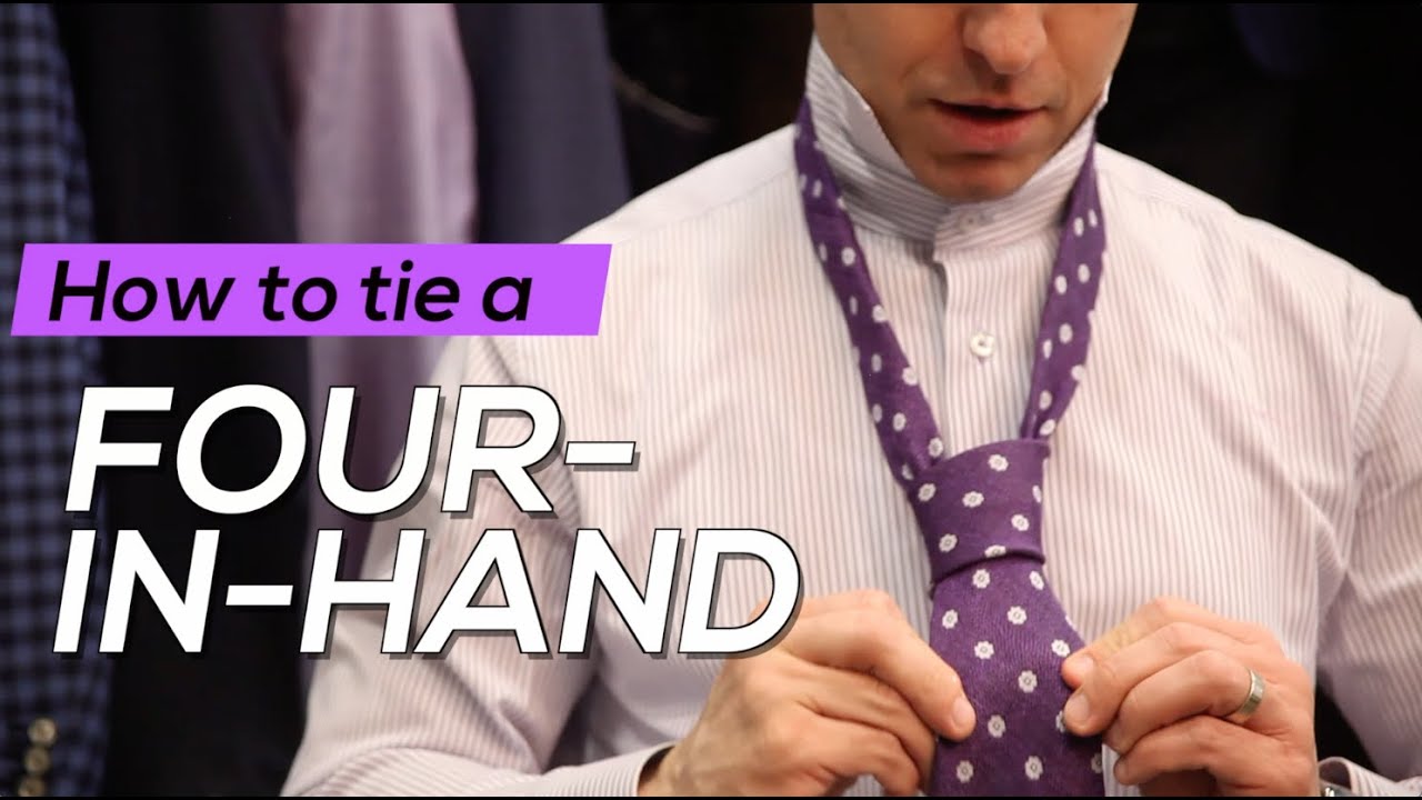 How to tie a four-in-hand tie knot