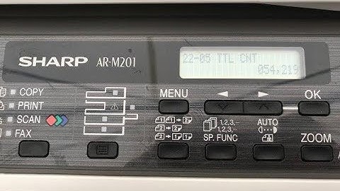 SHARP AR-M201 COUNTER COPIER System Menu