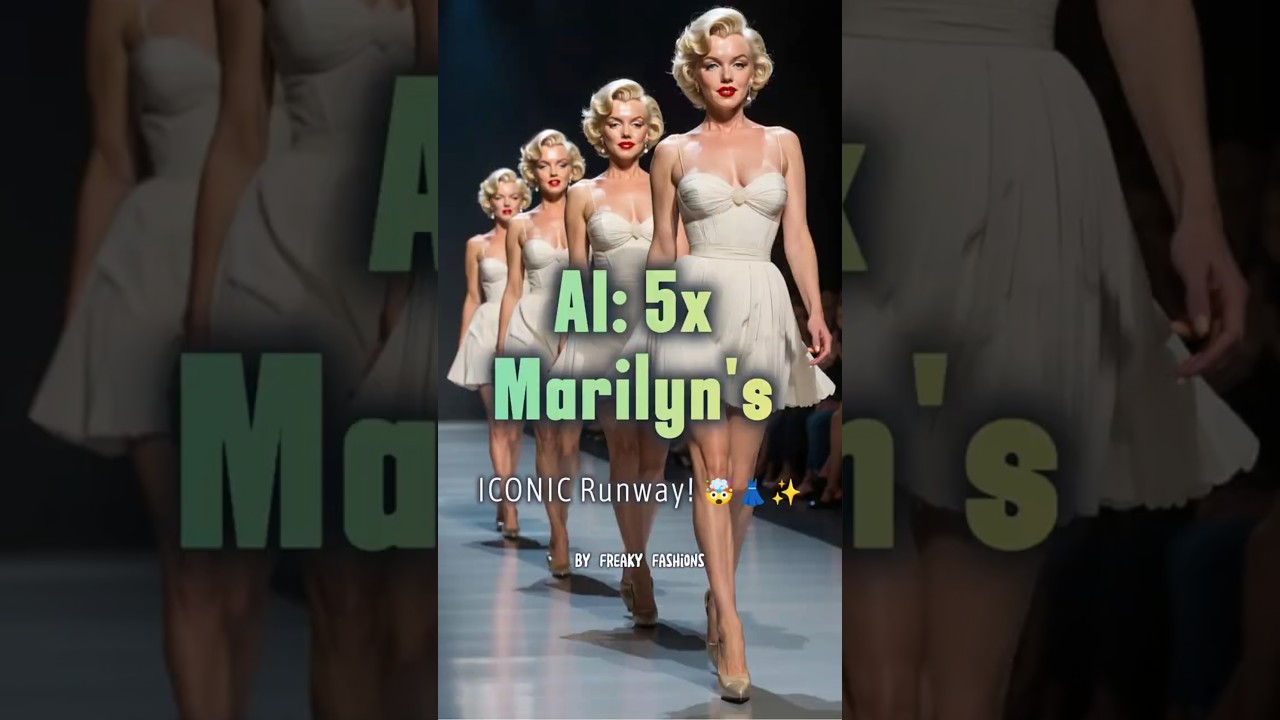 What if Marilyn Monroe wore Iconic Dresses AI Runway! 🤯👗🔥