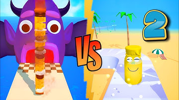 Sandwich Run 🆚Juice Run All Levels Gameplay Walkthrough Part #2