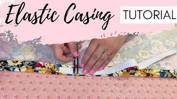 HOW TO MAKE AN ELASTIC CASING WITH YOUR SERGER ~HOW TO SEW AN ELASTIC WAISTBAND. SERGER TECHNIQUES