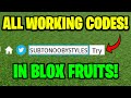 ALL WORKING CODES IN BLOX FRUITS!