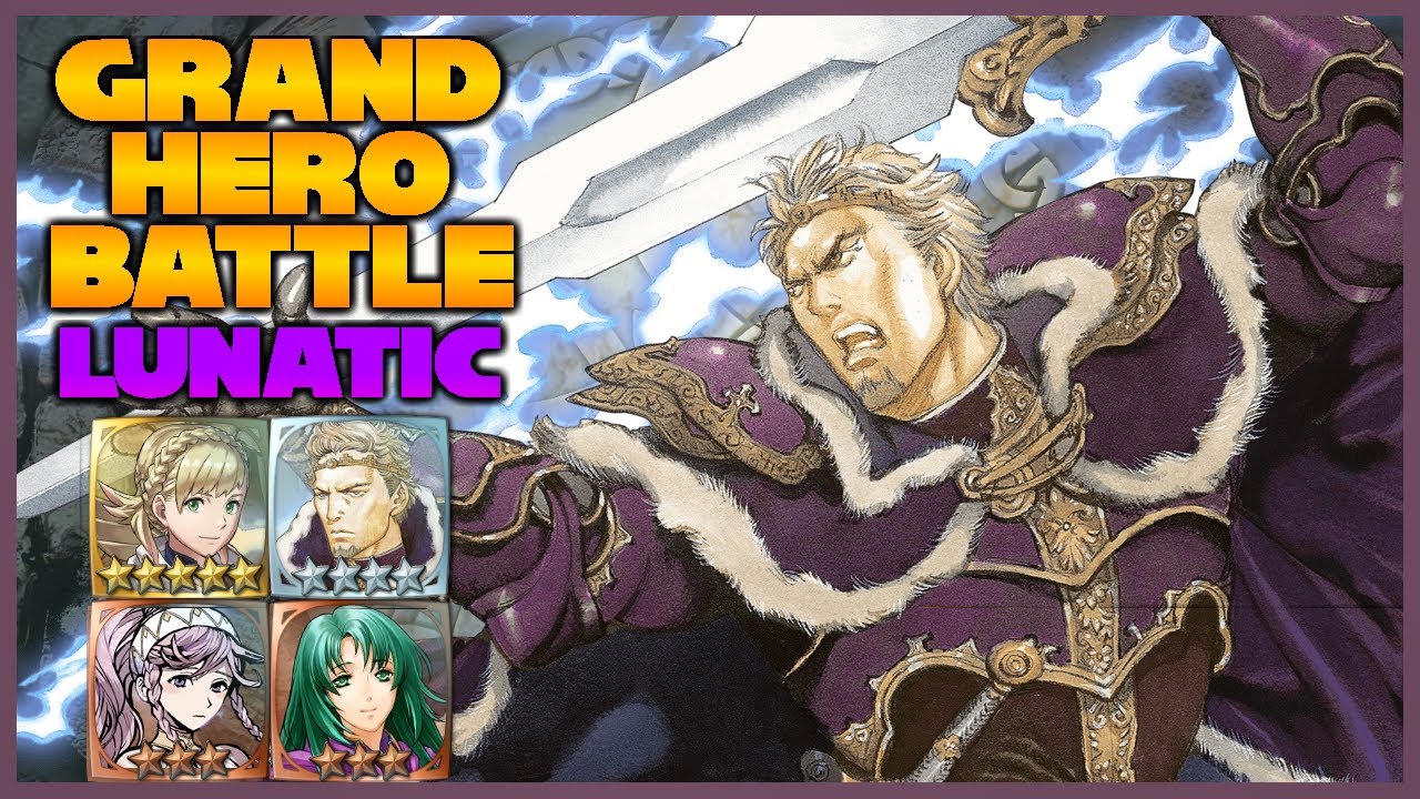 [F2P] Clearing 3/4 QUESTS LUNATIC Zephiel - Grand Hero Battle - Fire
