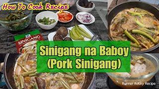 sinigang baboy gabi okra recipe pork talong cook