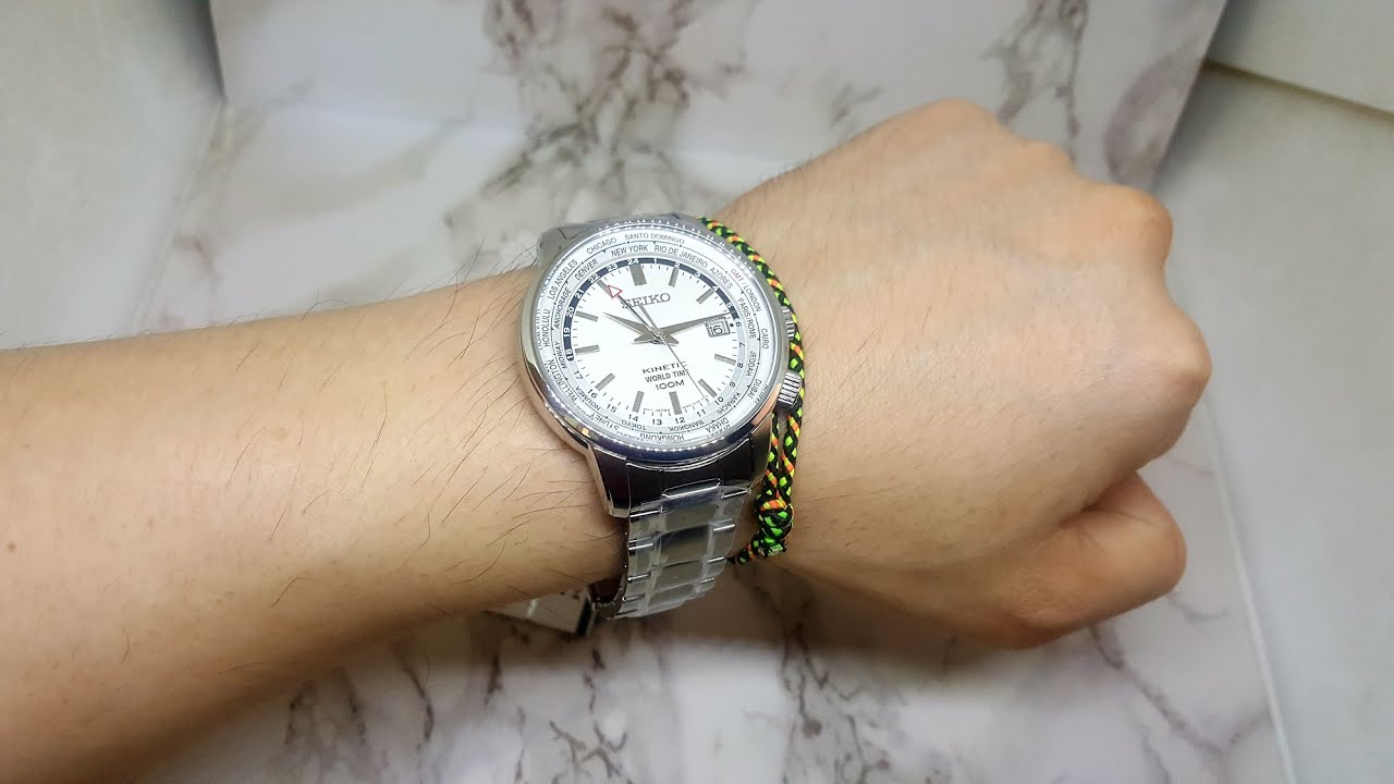 Seiko Kinetic SUN067P1 World Time UNBOXING SPEC -