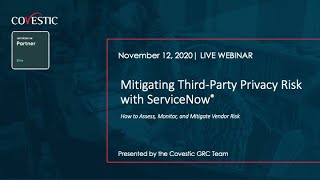 Mitigating Third Party Privacy Risks with ServiceNow®