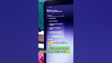 Laptop me screen saver kaise Dale**YouTube short video 🙏