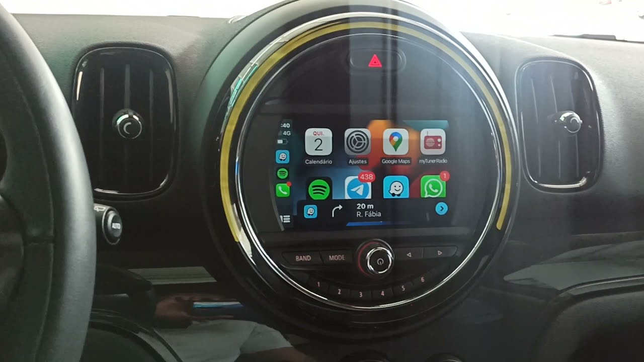 Mini Countryman 2018 - Instalação CarPlay + Android Auto + Camera de ré - ArtsomAuto
