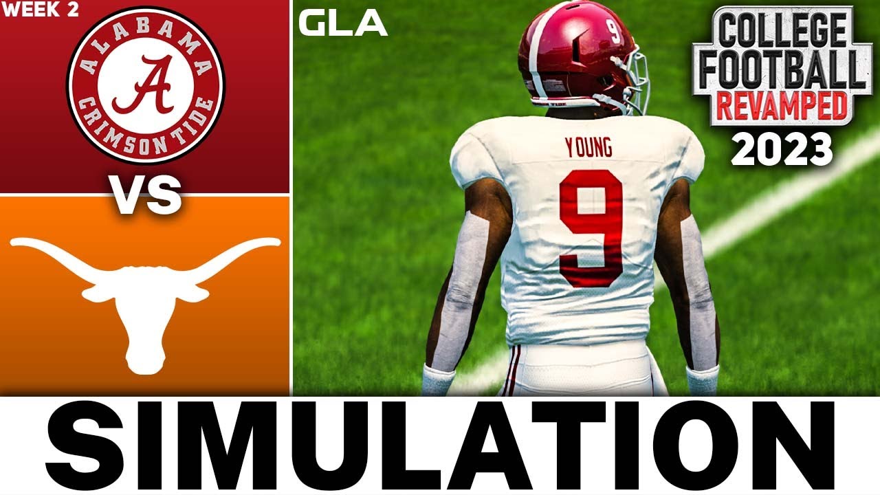 Alabama vs. Texas Week 2 Simulation College Football Revamped 2023 V