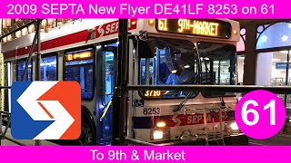 2009 SEPTA New Flyer DE40LF 8253 on 61