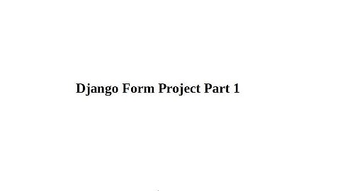 Django User Input Form - YTP001