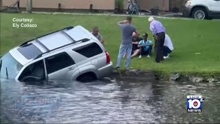 Woman rescued from Miami Lakes canal