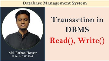 Lec: 87 | Transaction in DBMS | Read(), Write() | DBMS | Bangla Tutorial