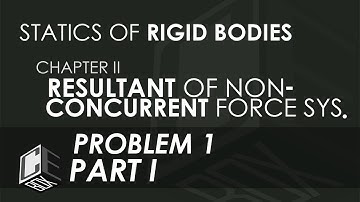 Statics of Rigid Bodies Chapter 2 Resultant of Non-Concurrent Force Systems Prob 1 Part 1/2 (PH)