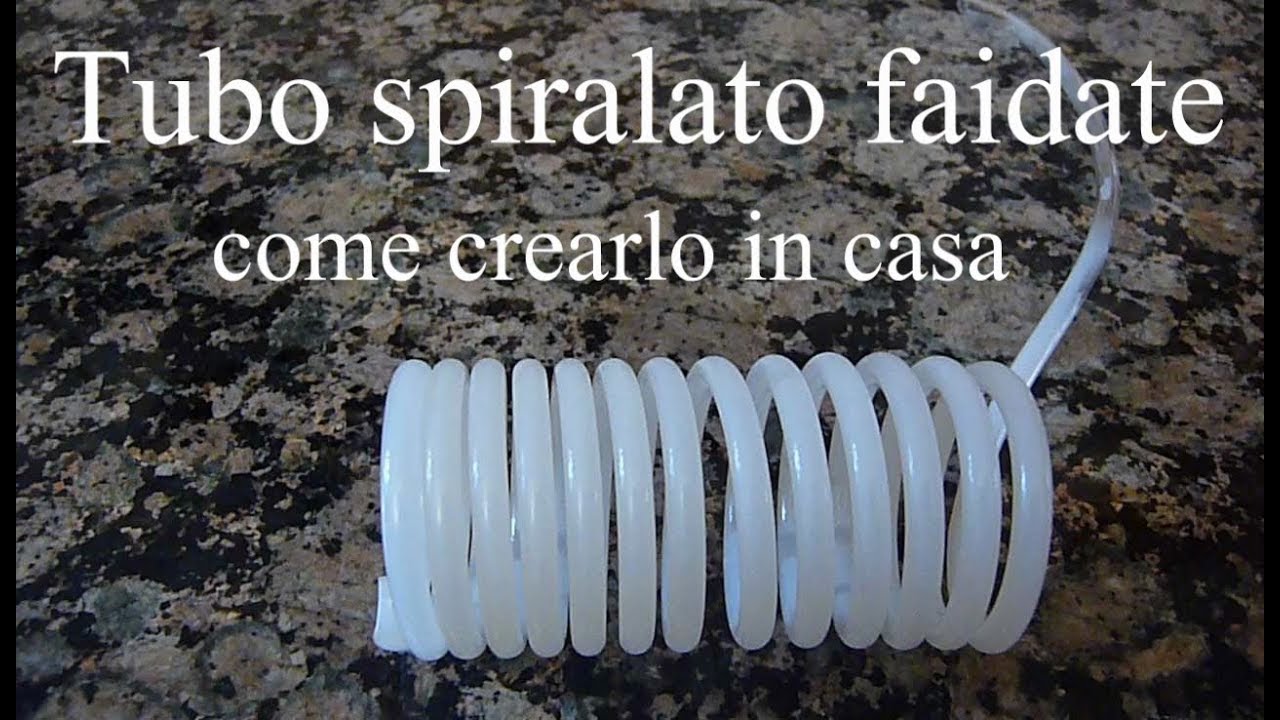 Tubo spiralato Faidate (come modellare un tubo a spirale in casa) 