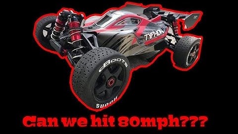 Arrma Typhon 6s V5 speed test with spool and a 27T pinion | Stock electronics