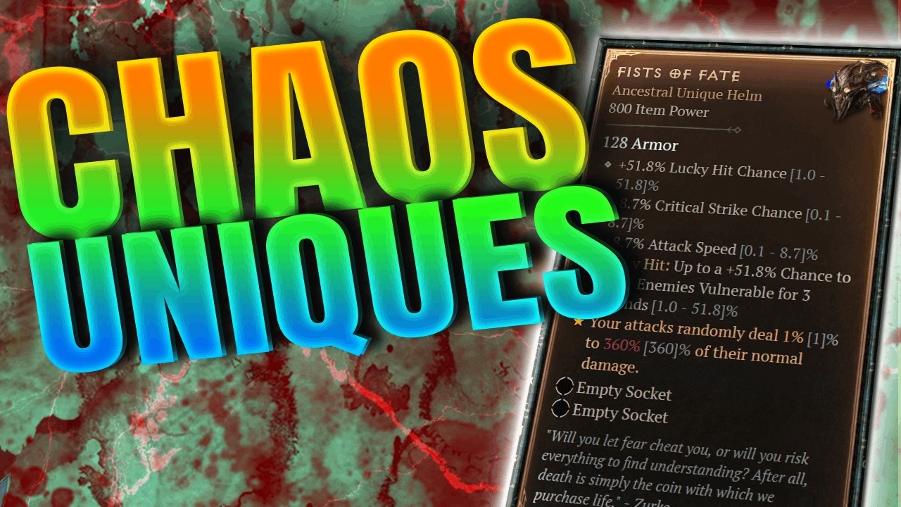 Совершенно новые уникальные доспехи Разбойника Хаоса 10-го сезона Diablo 4