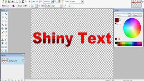 Paint.NET- How To Make Shiny Text