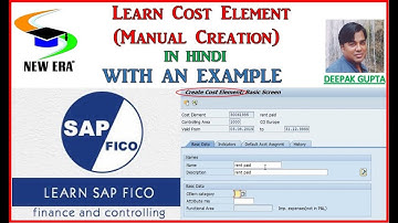 Cost Element Manual Creation By Deepak Gupta