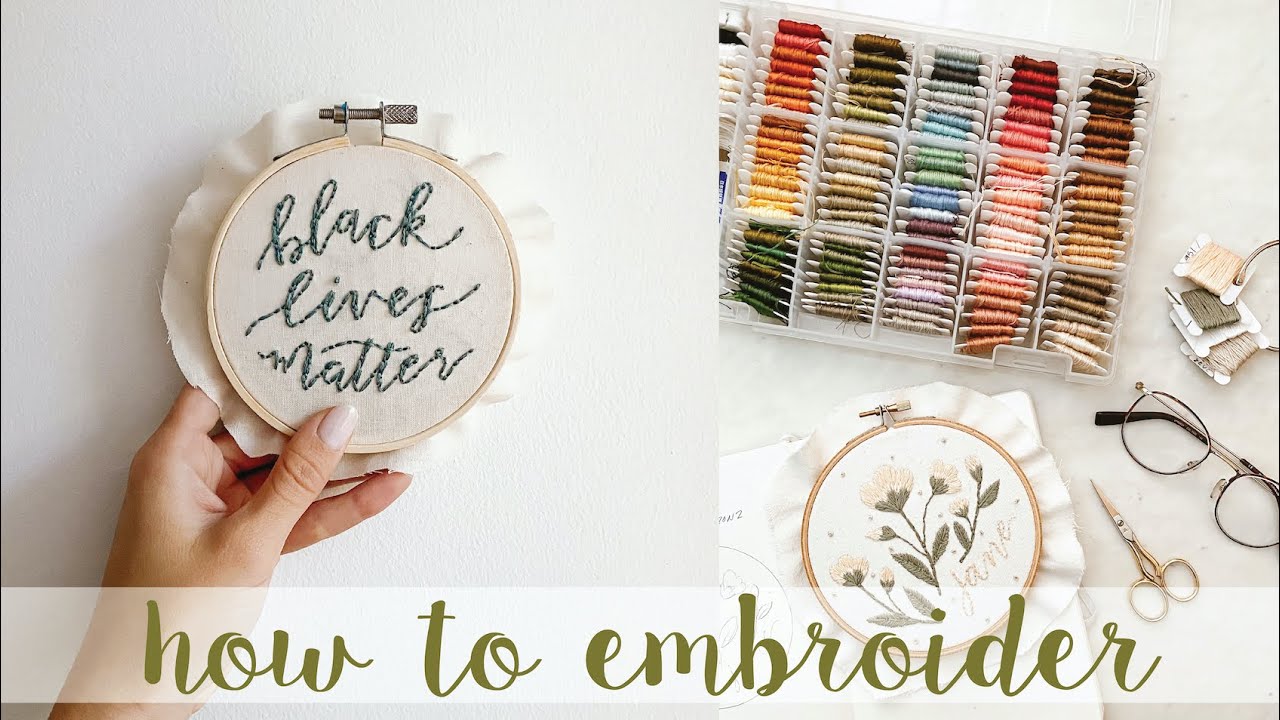 HOW TO EMBROIDER WORDS Embroidery for beginners! Easy step by step