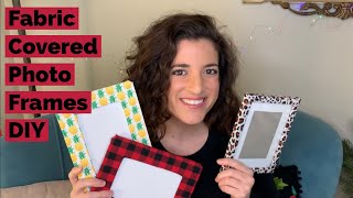 DIY Picture Frames Covered in Fabric  EASY Crafting Tutorial