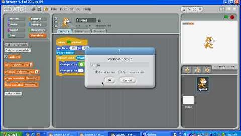 Projectile Motion Sim using Scratch