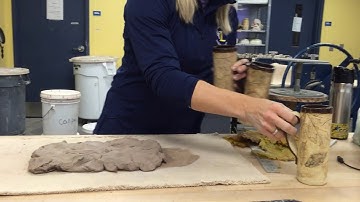 Speedy Clay:  How to make a soft slab cup, part 1