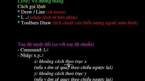 Bài 1: Lệnh line tọa độ tuyệt đối