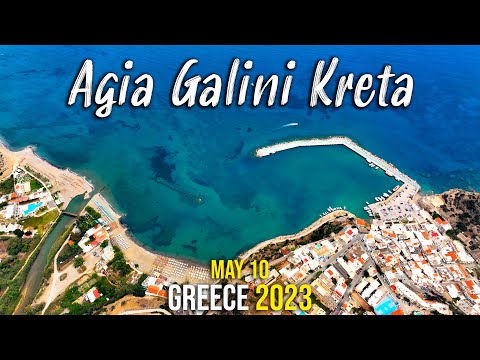 Agia Galini Kreta, walking tour in 4k, Crete, Greece 2023