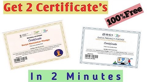 Get 2 Certificate