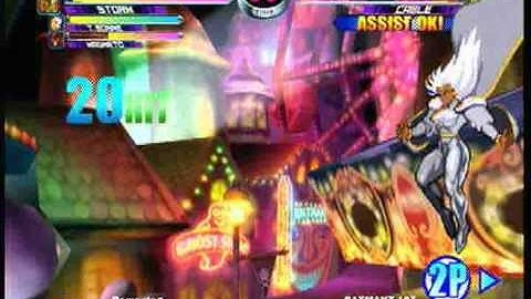 MvC2: Storm/Tron High Damage Reset Sequence on 2 characters
