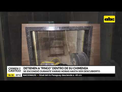 Detienen a "Pingo" dentro de una chimenea