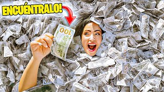 ENCUENTRA EL DINERO REAL EN UNA PISCINA DE BILLETES FALSOS 😂🔥 Sandra Cires Art