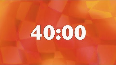 Basic 40 Minute Countdown Timer ❊ No music and relaxing visuals for ADHD