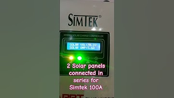 Solar panels wiring 🔥👉|Simtek 100A|#short #shorts #shortvideo #solarpanels #solar #mppt #solarsystem