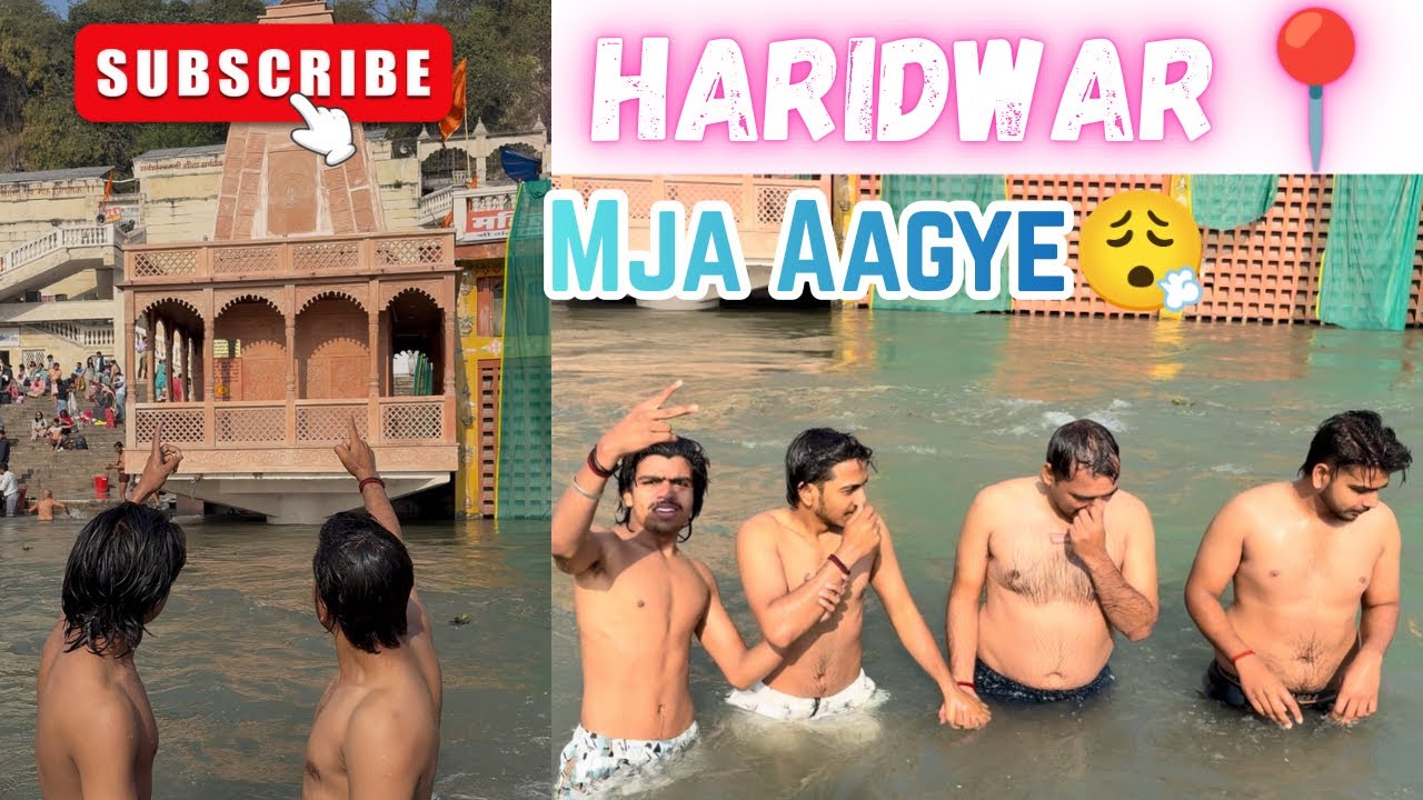 ||Ganga Ma Dubki🥶||…||Par Fisal Gya Ganga Ma Bal Bal Bacha||🫨😢#trending #viral #haridwar #dailyvlog 