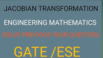 Jacobian Jacobian transformation Jacobian method differential Calculus