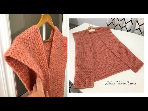 ❣️Easy Knitting Vest - Herkes Yapabilsin Diye Kolay Tığ ile Örgü🧶 Yelek Yapımı