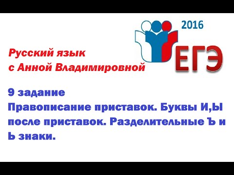 ЕГЭ 2017 - 9 задание Правописание приставок. Буквы И,Ы после приставок. Разделительные Ъ и Ь знаки. ЕГЭ 2017 - 9 задание Правописание приставок. Буквы И,Ы после приставок. Разделительные Ъ и Ь знаки.