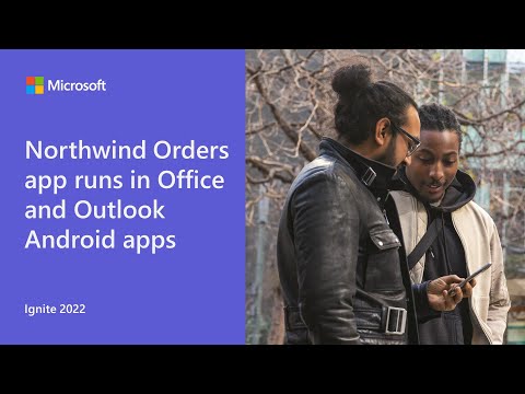 Northwind Orders sample app running in Office and Outlook Android apps