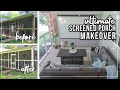 Screened In Porch Makeover | How to paint a screened porch | Projector Screen Patio DIY Makeover