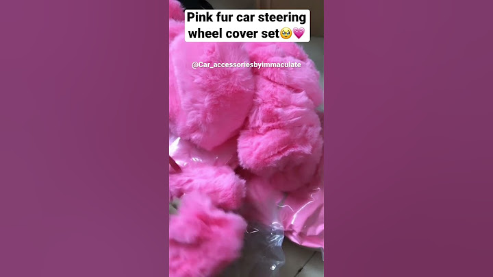 Pink fur car steering wheel cover set🥹💗. Shop via I.G @Car_accessoriesbyimmaculate #shortsviral