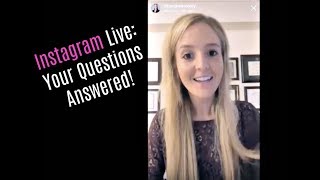 Instagram Live - Your Questions Answered!