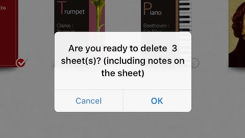piaScore : Delete sheet music